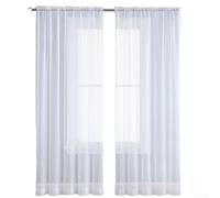 Chyhomenyc Pastorale per pannelli per finestre, in poliestere, tende velate decorative con tasca per asta, per il trattamento delle finestre, per soggiorno, camera da letto, cucina, decorazione per la