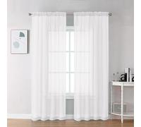 Chyhomenyc Tende bianche velate lunghe 228,6 cm, 2 pannelli, filtranti della luce, morbide, ariose, eleganti, in voile, per camera da letto, soggiorno, decorazione per feste di nozze, 107 x 228 cm