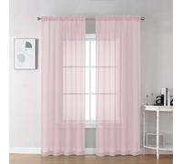 Chyhomenyc Tende trasparenti rosa cipria, lunghe 228,6 cm, 2 pannelli, filtranti della luce, morbide, ariose, eleganti, in voile, per camera da letto, soggiorno, decorazione per feste di nozze, 107 x