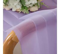Chyhomenyc Tende velate color lilla, lunghe 137 cm, 2 pannelli, con tasca per asta filtrante della luce, in voile, tende corte per soggiorno, camera da letto, finestre piccole, 106 x 114 cm