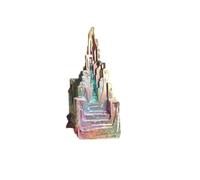 CHYIFSHIYM Bismuto cristallo Cluster Esemplare - 10PCS cristalli naturali iridescenti bismuto metallo per insegnamento, collezione e decorazione della casa, 3-4,1 cm