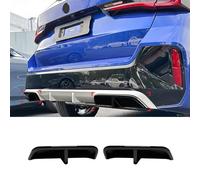 CHYPAAK Compatibile per BMW X1 U11 M Sport 2023 UP, Spoiler a Labbro diffusore paraurti Posteriore Auto, Kit Corpo Copertura Scarico Splitter Uscita Aria Nero,Glossy Black