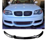 CHYPAAK Labbro del paraurti dello Spoiler Anteriore per BMW 1 Series E82 E88 2008-2013, Accessori Esterni del Kit del Corpo della Lama dello Splitter Inferiore,Gloss Black