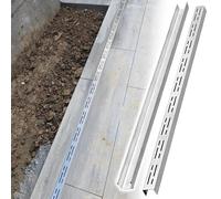 CHZDPP canaletta scolo Acqua piovana Canale di drenaggio Stretto Personalizzabile, Scarichi d'Acqua in Acciaio Inossidabile Nero/Argento, per vialetto/Cortile/Giardino(Silver,5x3x100cm/2x1.2x39.4in)