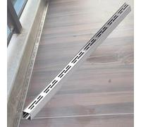 CHZDPP canaletta scolo Acqua piovana Coperture Invisibili in Acciaio Inossidabile per canalette di scolo, Canali di scolo Esterni Stretti per vialetti/Cortili/piazzali(Silver,15x5x150cm/5.9x2x59in)