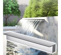 CHZDPP Cascata di Spillway Kit Cascata per laghetto in Acciaio Inossidabile, beccucci Personalizzabili per cascate Piccole e Grandi, Fontana per Piscina Resistente alla ruggine(Silver,40cm/15.7in)