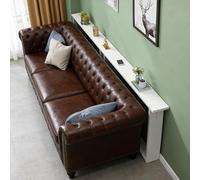 CHZDPP Tavolo dietro il divano Tavolino stretto salvaspazio con attrezzi per l'installazione, Consolle da pavimento per libri/piante verdi, Tra divani e parete(Color B,32x8x29.5in/80x20x75cm)