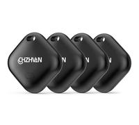 CHZHVAN Air Tracker Tag,Localizzatore Compatibile con Apple Dov'è (Solo iOS),Bluetooth Trova per Chiavi,Bagagli,Portafogli,Borse,Zaini,Impermeabile IP67,Batteria Sostituibile,Pacchetto da 4 (Nero)