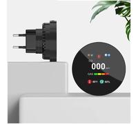 CHZHVAN Rilevatore combinato di monossido di carbonio e gas Allarme gas naturale e CO 4 in 1 con temperatura e umidità per allarme di sicurezza domestica