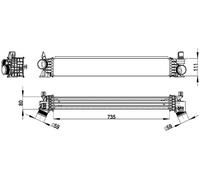 CI 148 000P MAHLE Intercooler per CITROËN,FIAT,PEUGEOT