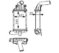 CI 51 000P MAHLE Intercooler per OPEL,VAUXHALL
