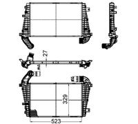 CI 511 000S MAHLE Intercooler per OPEL,VAUXHALL