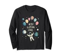 Ci alziamo sollevando Altri astronauti ispirando Minimalista Maglia a Manica
