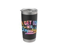 Ci metto nei guai I Get Us Into Trouble Bicchiere termico in acciaio inox doppia parete