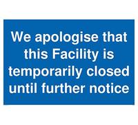 Ci scusiamo che questa struttura è temporaneamente chiusa fino a ulteriore segnale di avviso - Plastica semirigida 1mm