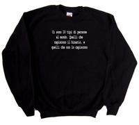 Ci sono 10 tipi di persone al mondo Felpa Simpatica