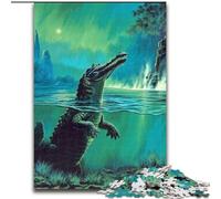 Ci sono coccodrilli sott'acqua - Puzzle per adolescenti 1000 puzzle, arte interessante, riduzione dello stress, lista dei desideri con Babbo Natale per età 14 (26x38cm)