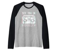 Ci Vediamo a Brooklyn, Design retrò della Città Musicale Maglia con Maniche Raglan