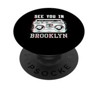 Ci vediamo a Brooklyn, design retrò della città musicale PopSockets PopGrip Adesivo