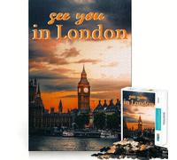 Ci vediamo a Londra! Puzzle da 1000 pezzi per adulti, regalo, gioco di logica, divertimento lento, taglio preciso, regalo elegante (38x26cm)