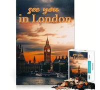 Ci vediamo a Londra! Puzzle da 1000 pezzi per adulti, rompicapo rilassante, con immagini da assemblare, ideale per i desideri di Babbo Natale (50x75cm)