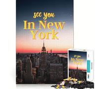 Ci vediamo a New York! Puzzle da 1000 pezzi per ragazzi, gioco mentale, momento di relax, taglio premium, regalo artistico (50x75cm)