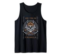 Ci vediamo a Valhalla Viking Nordic Norrenale Skull Canotta