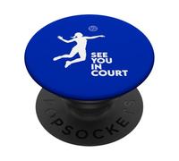 Ci vediamo in tribunale mangiare dormire pallavolo squadra giocatore corrispondenza PopSockets PopGrip Adesivo