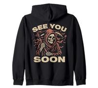 Ci Vediamo Presto Grim Reaper L'angelo della Morte collezionista di Anime Felpa con Cappuccio