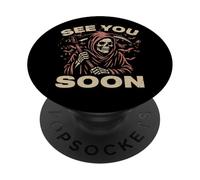 Ci vediamo presto Grim Reaper L'angelo della morte collezionista di anime PopSockets PopGrip Adesivo