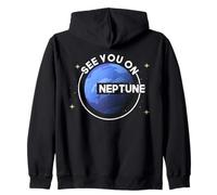 Ci Vediamo su Nettuno - Neptune Planet Space Lover Felpa con Cappuccio
