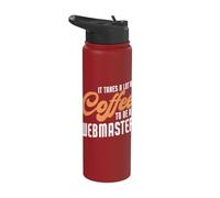 Ci vuole molto caffè per essere un webmaster che dice divertente Stainless Steel Insulated Water Bottle
