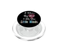 Ci vuole un grande cuore per dare forma a Little Minds Teacher School PopSockets PopGrip per MagSafe
