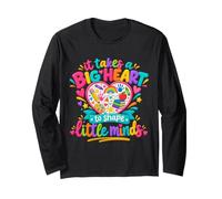 Ci Vuole Un Grande Cuore per Dare Forma alle Piccole menti Maglia a Manica