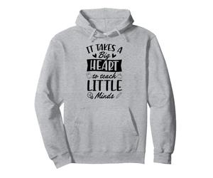 Ci Vuole Un Grande Cuore per insegnare a Little Minds Teacher Felpa con Cappuccio