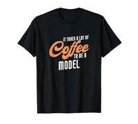 Ci Vuole Un Sacco di caffè per Essere Un Modello Che Dice Divertente Modello Maglietta con Stampa Grafica Economica