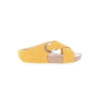 CI1580 GRUNLAND DIRA Ciabatta Donna col Giallo con Incrocio E STRAPPIO Regolabile Zeppa Soft Giallo 37