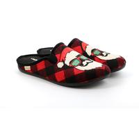 CI2603 GRUNLAND ORMI CIABATTA UOMO COL NERO FANTASIA BABBO NATALE GRÜNLAND CIA