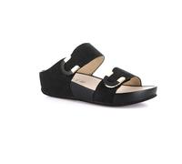 CI3114 GRUNLAND DIRA CIABATTA DONNA COL NERO CON STRAPPI REGOLABILE ZEPPA SOFT