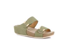 CI3114 GRUNLAND DIRA CIABATTA DONNA COL OLIVA CON STRAPPI REGOLABILE ZEPPA SOFT