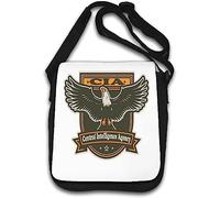 CIA Eagle Central Intelligence Agency - Borsa a tracolla, colore: Bianco