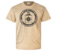 CIA Timbro Central Central Intelligence Agency Centrale - T Shirt #10671 sabbia L