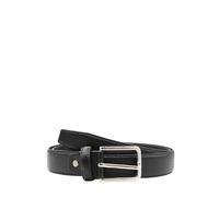 Ciabalù Cintura Uomo Eco Pelle Goffrata Cinta Martellata Blu Nera 120 130 140 cm (130, Nero)