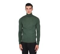 Ciabalù Dolcevita Uomo Lana Cashmere Maglione Collo Alto Regular Pullover Sottogiacca Lupetto (Verde, XXL)