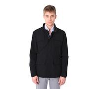 Ciabalù Giacca Primaverile Uomo con Tasconi Sahariana Uomo Leggera elegante Slim Fit (IT, Testo, 3XL, Regular, Regular, Nero)