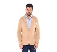 Ciabalù Giacca Uomo Elegante in Maglia Blazer Slim Fit con Taschino e Pochette Made in Italy (M, Marrone)