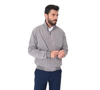 Ciabalù Giubbotto Scamosciato Uomo Primaverile Giacca a Vento in Camoscio Regular Fit (Grigio, L, l)