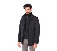 Ciabalù Giubbotto Uomo Invernale Elegante 100g a Collo Alto Giacca Imbottita con Gilet Panciotto Trapuntato Vestibilità Comoda Cappotto Soprabito Classico (IT, Testo, XXL, Regular, Regular, Nero)