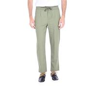 Ciabalù Pantaloni Lino Uomo con Pinces Frontali Tinta Unita Pantalaccio Elastico in Vita Pantalone Leggero Estivo Elegante Sportivo (IT, Testo, M, Regular, Regular, Verde)