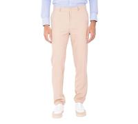 Ciabalù Pantaloni Lino Uomo con Pinces Frontali Tinta Unita vestibilità Comoda Pantalone Leggero Estivo Elegante Sportivo (IT, Testo, XXL, Regular, Regular, Beige)